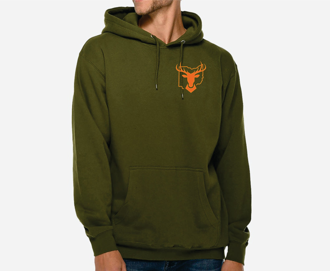 What Happens at Deer Camp Hoodie Army Green